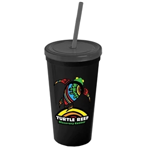 24 oz. Stadium Cup with Straw and Lid - Digital