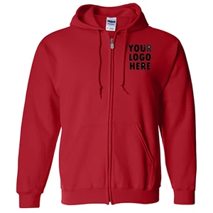 Custom Logo 9.5 OZ Adult Ultra Blend Full-Zip Hoodie