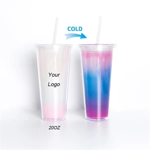 Custom Logo 20 OZ Colorful cold changed color Sublimation Tumbler