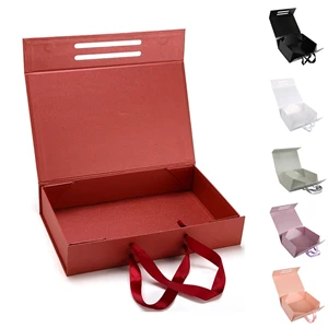 Full Color Magnetic Folding Gift Box With Handle