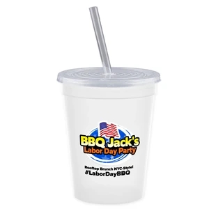 16 oz. Stadium Cup with Lid & Straw - Digital