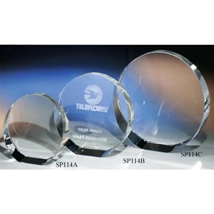 Infinity Infinity - 4 3/4" - Infinity Round Crystal Award By Crystal World