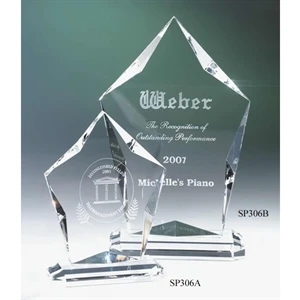 Cirrus Silhouette Series - 4 1/4" X 1 7/8" X 6" - Cirrus Crystal Award By Crystal World. Sp306