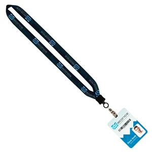 Custom Logo 3/4" Sublimated Lanyard with ID Badge