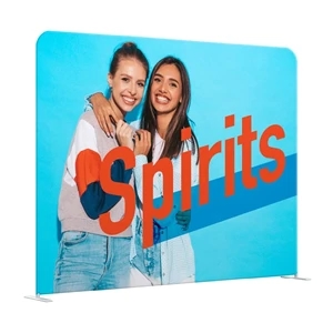 8' Tube Straight Double-Sided Fabric Display with Frame