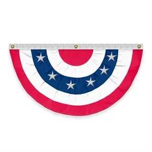 USA Pleated Full Fan With Stars 3' x 6'