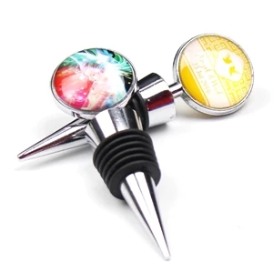 Personalized Wedding Bottle Stopper With Epoxy Dome