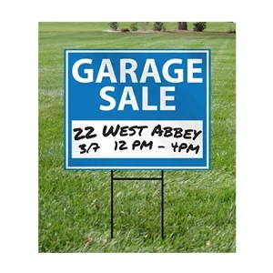 Small Corrugated Yard Sign - Full Color Printed