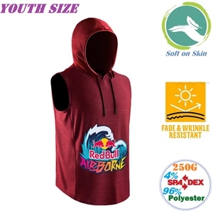 Custom Logo 250G Fleece Casualwear Youth Sleeveless Pullover Hoodies