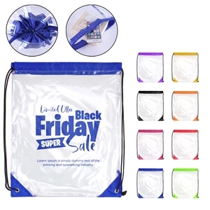 Transparent PVC Drawstring Bag