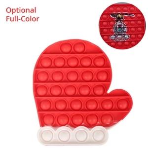 Santa Glove Pop It Fidget Toy - Optional Full-Color