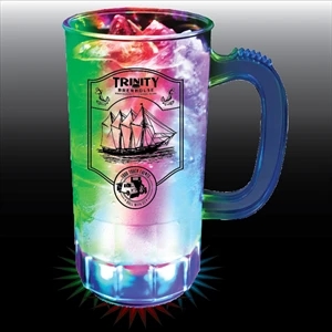 14 oz. Plastic 3 Light, Lighted Mug w/Handle
