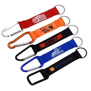 Carabiner Keychain with Polyester Strap