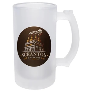 16 oz Custom Frosted Glass Mug