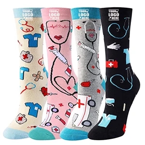 Calf Compression Socks 15-20mmHg for Doctor Nurses