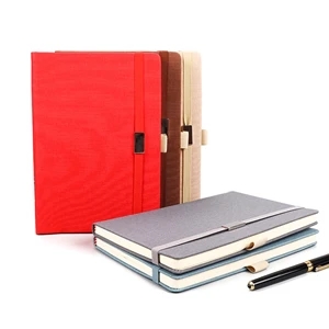 Custom Logo Branded Faux Leather Journal Notebook w/ Elastic Closure