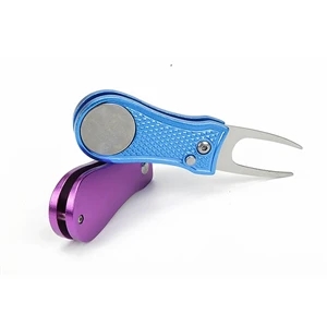 Custom Logo Switchblade and Foldable Magnetic Golf Divot Tool