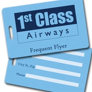 Plastic luggage tag