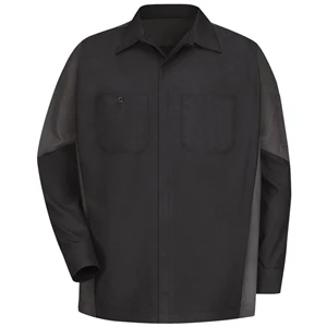 Red Kap Shirts - Men's Long Sleeve Two-Tone Crew Shirt