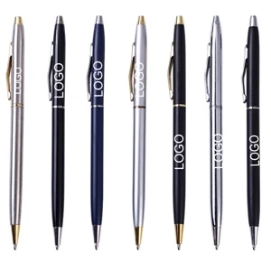 Slim Metal Twist Ballpoint Pen