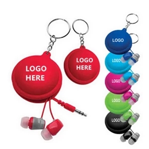 Ear Bud Cable Winder With Keychain