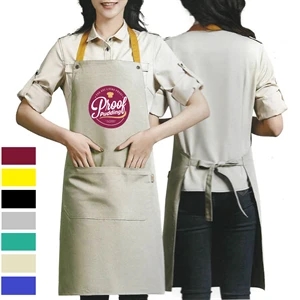 14 oz. Custom Canvas Kitchen Apron w/ 2 front pockets