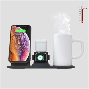 6 in 1 Wireless Charger Stand with Mug Warmer