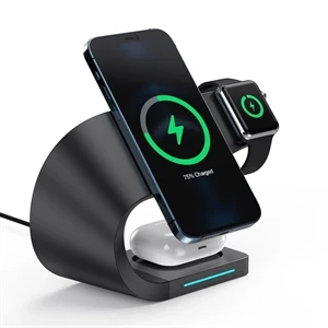 Magnetic 3 in 1 Qi Fast Wireless Charging Station