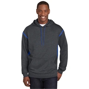 Sport-Tek Tech Fleece Colorblock Hooded Sweatshirt.