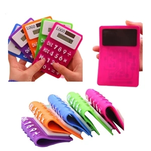 Flexible Silicone Solar Powered Calculator