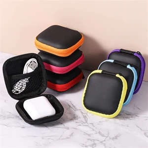 Portable Square Earphone Carrying Case