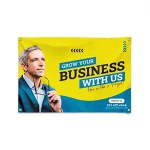 Digitally Printed Fabric Mesh Banner 4' x 6'