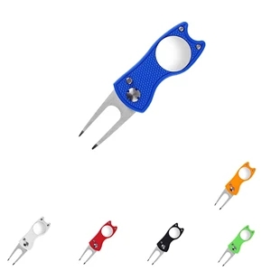 Golf Divot Repair Tool with Pop-up Button