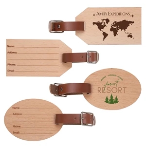 Wood Luggage Tag