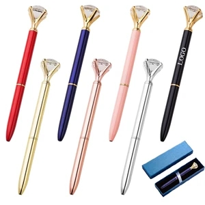Big Crystal Diamond Metal Ballpoint Pen