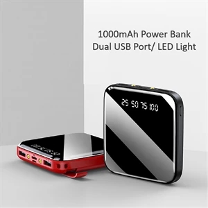 10000MAh Mini Power Bank with LED Light