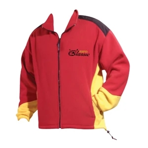 Women's 2-tone polar fleece jacket w/half zipper