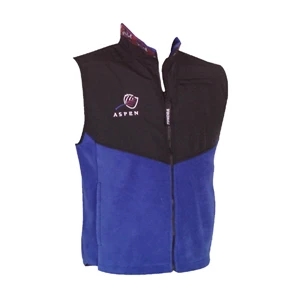 Polar fleece vest with zippered pockets