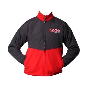 Unisex polar fleece full zip 2-tone jacket