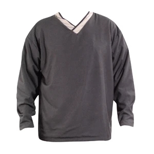 Polar fleece reversible v-neck pullover jacket
