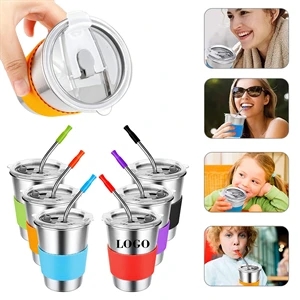 Kids Cups with Straws Spill Proof