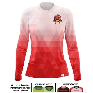 WOMEN'S SUBLIMATION PERFORMANCE GRADE LONG SLEEVE T-SHIRT