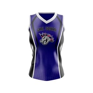 Women's Custom Full Sublimation Volleyball Sleeveless Jersey