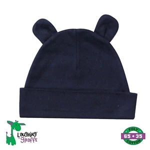 Baby Bear Ears Beanie Hats Black- Laughing Giraffe®