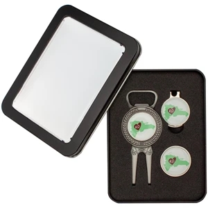 Golf Gift Set with Bottle Opener Divot Tool