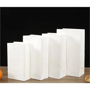 White/Brown Kraft Paper Popcorn Bag - 4 lb