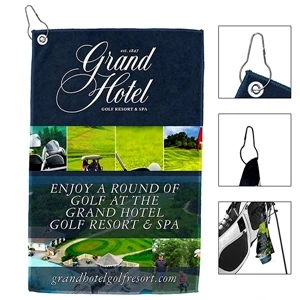 The "Full Color Iron" Golf Towel 12" x 18" 300GSM Thickness