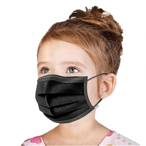 Disposable Black Kids Face Mask in Stock FREE Shipping
