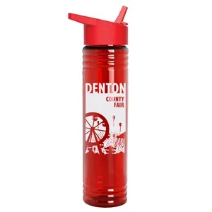 The Adventure 32 oz. Transparent Bottle with Flip Straw lid