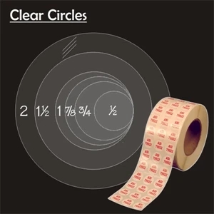 Label 5/8 Circle Clear